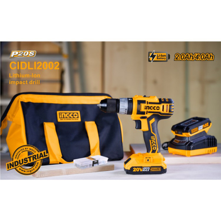 دریل شارژی چکشی 20 ولت اینکو مدل CIDLI2002