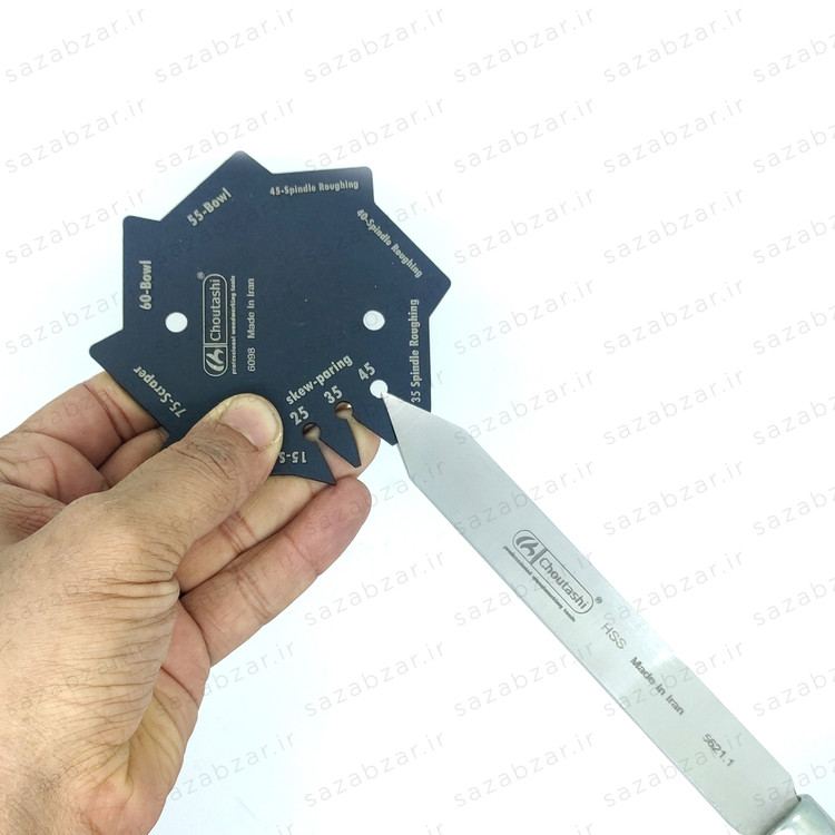 شابلون اندازهگیری زوایای تیزکاری مغار خراطی چوتاشی® کد : 301030075