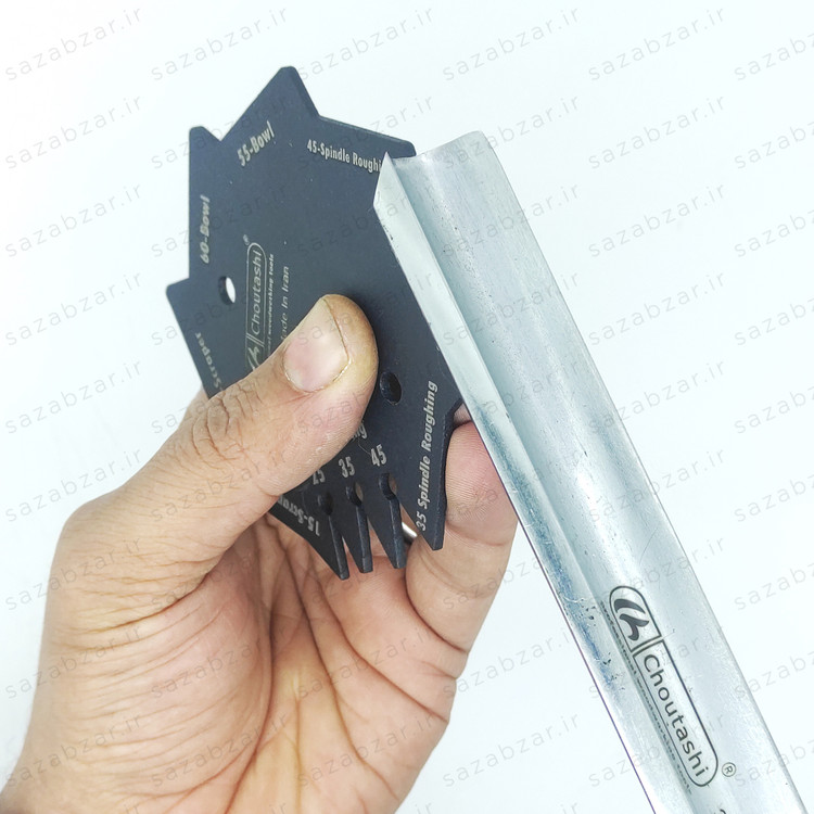 شابلون اندازهگیری زوایای تیزکاری مغار خراطی چوتاشی® کد : 301030075